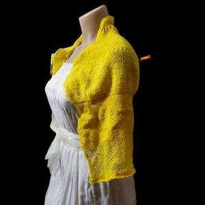 Yellow wool shawl